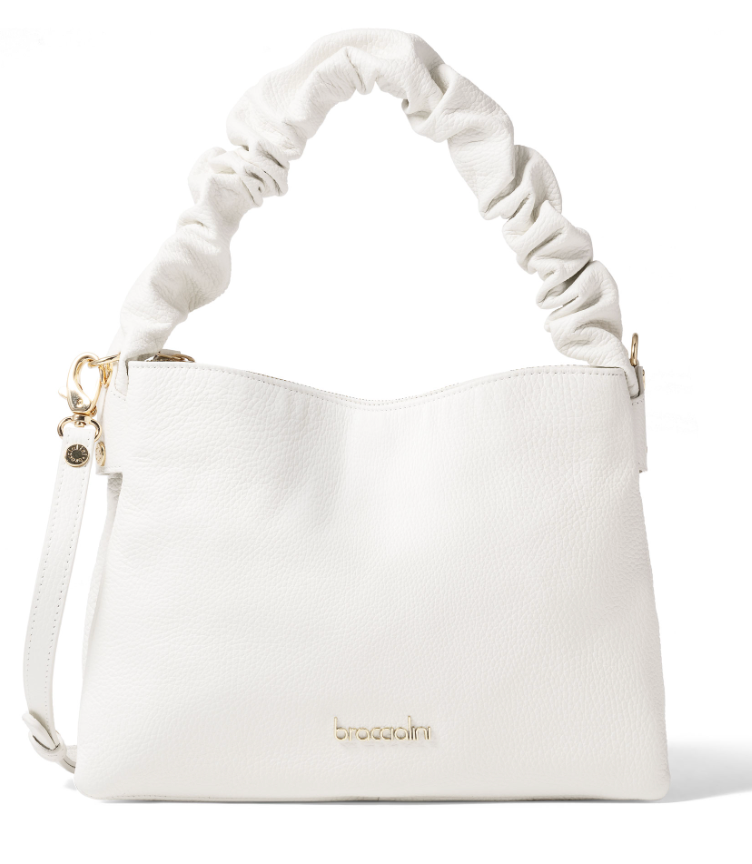 De Santis | Braccialini Linea Naomi Bianca B17740-PP001– Borsa in Pelle elegante e solare con doppia chiusura