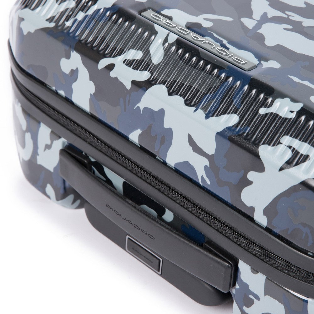 Piquadro Trolley Medio Rigido A 4 Ruote Camoblu BV4427CB/CAMOBLU