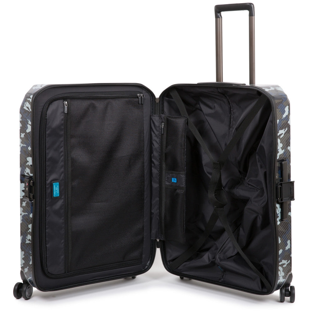 Piquadro Trolley Medio Rigido A 4 Ruote Camoblu BV4427CB/CAMOBLU