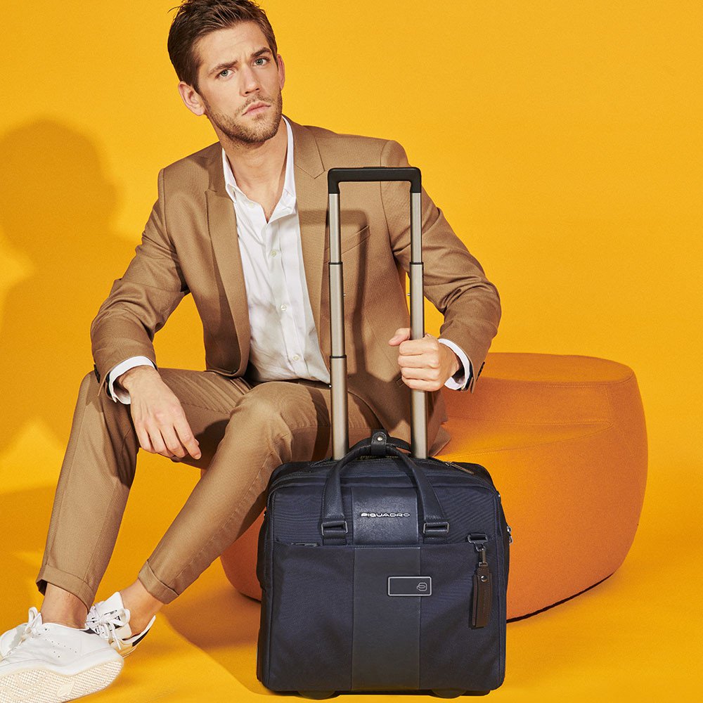 Piquadro Cartella Trolley Porta Pc E Porta Ipad®10,5''/9,7' Blu