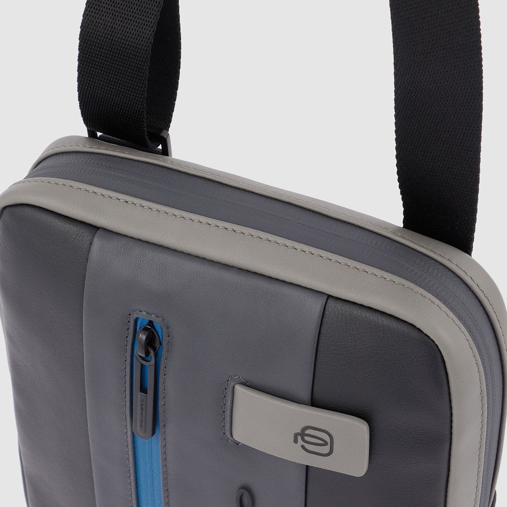 Piquadro CA1816UB00 - Borsello Porta Ipad®10,5"/Ipad 9,7" Nero-Grigio