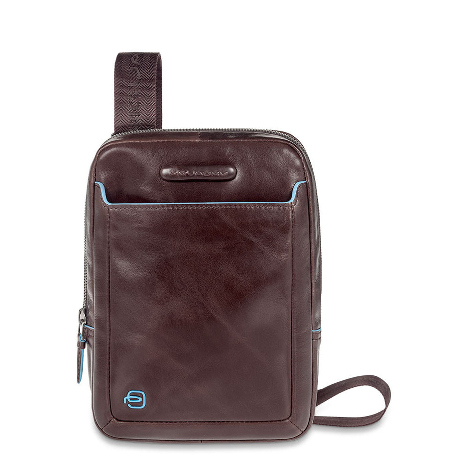 FuninCrea Borsa A Tracolla Uomo Piccola In Nylon Impermeabile, 16x4x19 Cm, Con Doppia Cerniera E Anello A D, Per Telefono E Passaporto - Nero