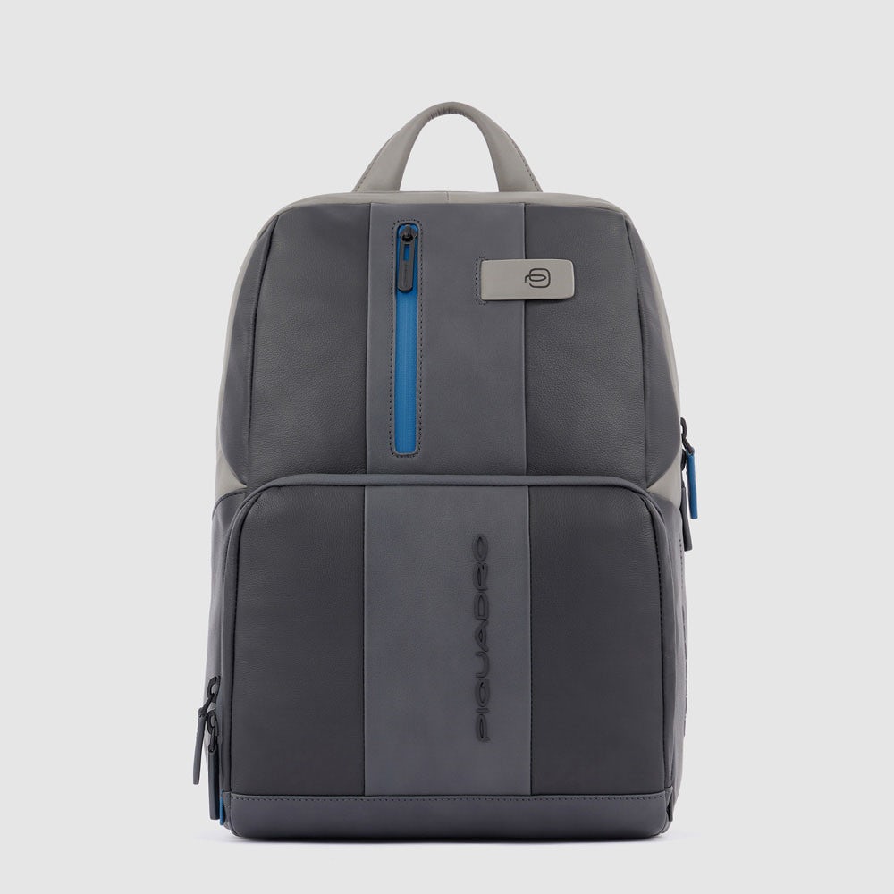 Piquadro CA3214UB00 - Zainetto Porta Pc E Porta Ipad®10,5"/Ipad 9,7" Con Nero-Grigio