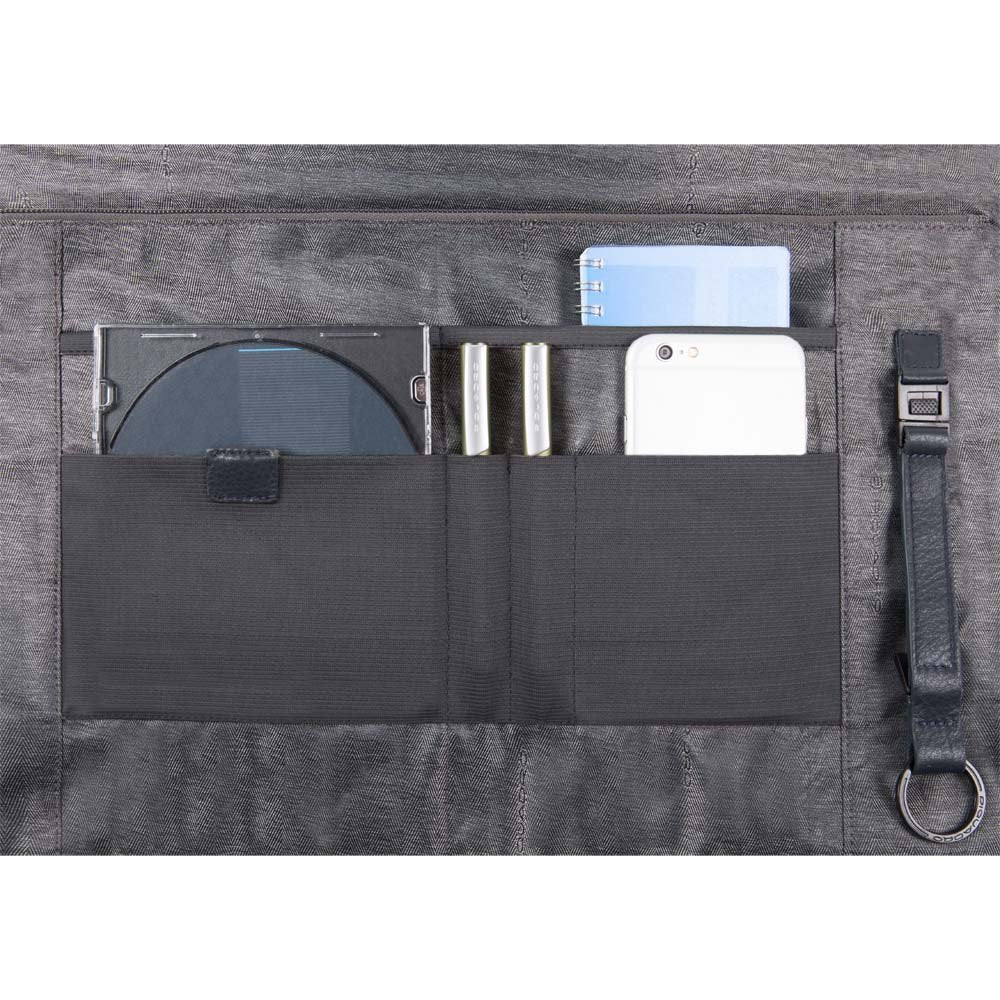 Piquadro Cartella Porta Computer A Due Chiusure Con Patta E Scomparto Porta Ipad®Air/pro 9,7 Pulse Nero CA4130P15