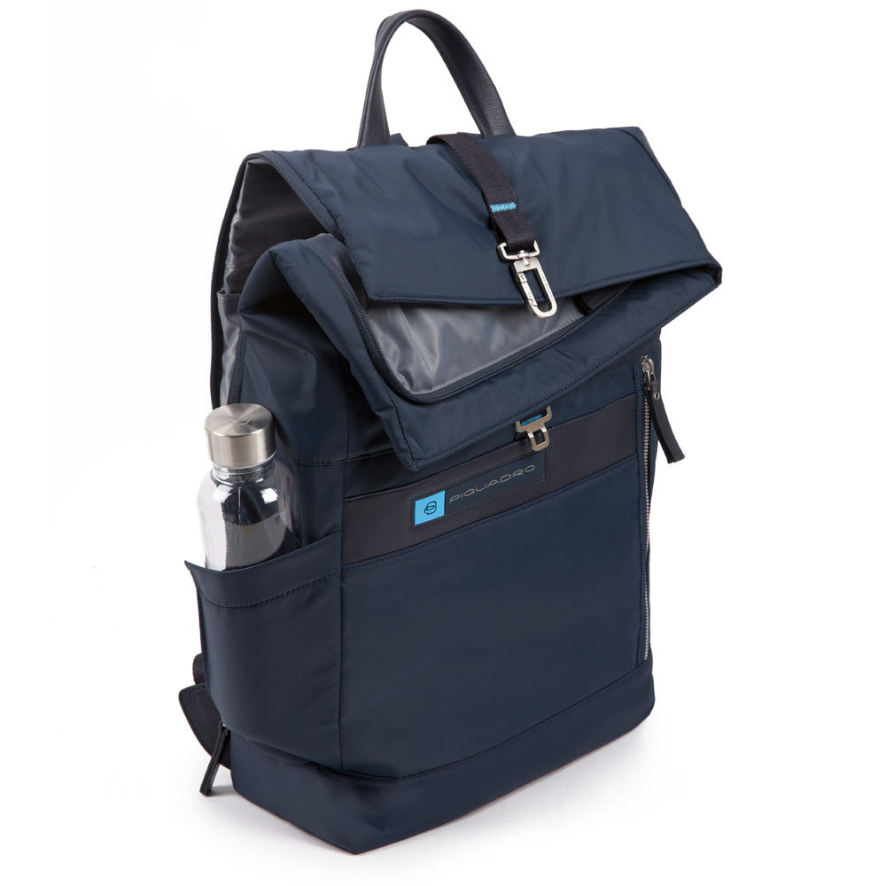 Zaino Roll Top In Nylon Rigenerato Porta Pc Nero Piquadro CA4451BIO/N