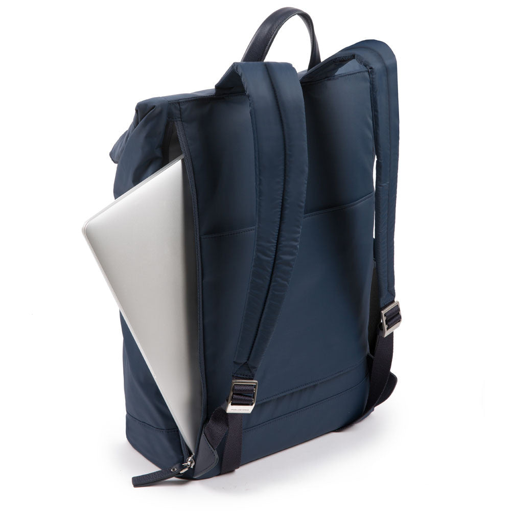 Zaino Roll Top In Nylon Rigenerato Porta Pc Nero Piquadro CA4451BIO/N