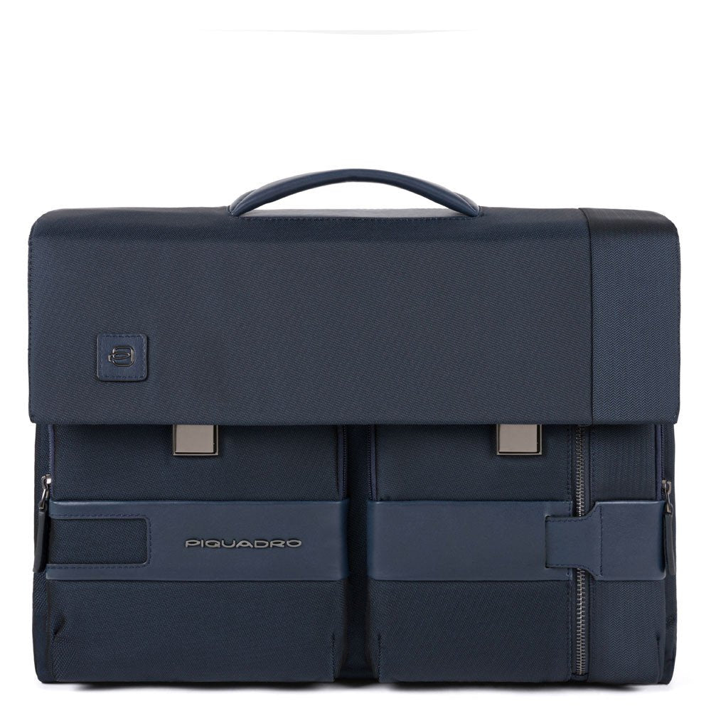 Cartella Porta Computer E Porta Ipad Con Patta Blu Notte Piquadro CA4473S107/BLU