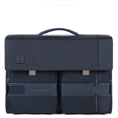 Cartella Porta Computer E Porta Ipad Con Patta Blu Notte Piquadro CA4473S107/BLU