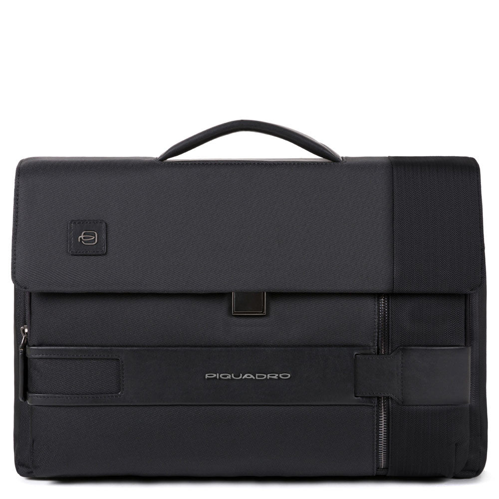 Cartella Porta Computer E Porta Ipad Con Patta Nero Piquadro CA4474S107/N