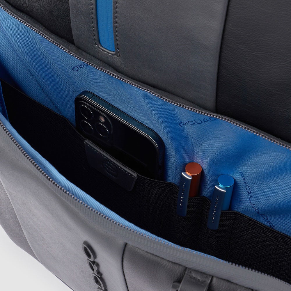 Piquadro CA4532UB00 - Zaino Fast-Check Porta Pc/Ipad® Personalizzabile Nero-Grigio