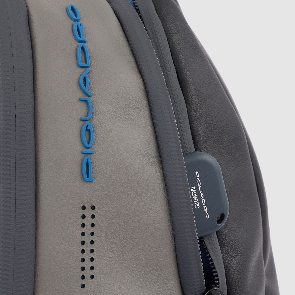 Piquadro CA4532UB00 - Zaino Fast-Check Porta Pc/Ipad® Personalizzabile Nero-Grigio
