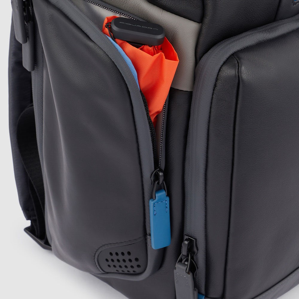 Piquadro CA4532UB00 - Zaino Fast-Check Porta Pc/Ipad® Personalizzabile Nero-Grigio