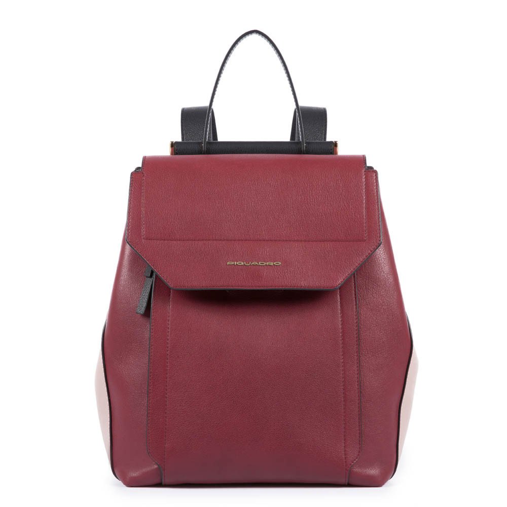 Zaino Con Patta In Pelle Rosso Mattone Piquadro CA4579W92/R