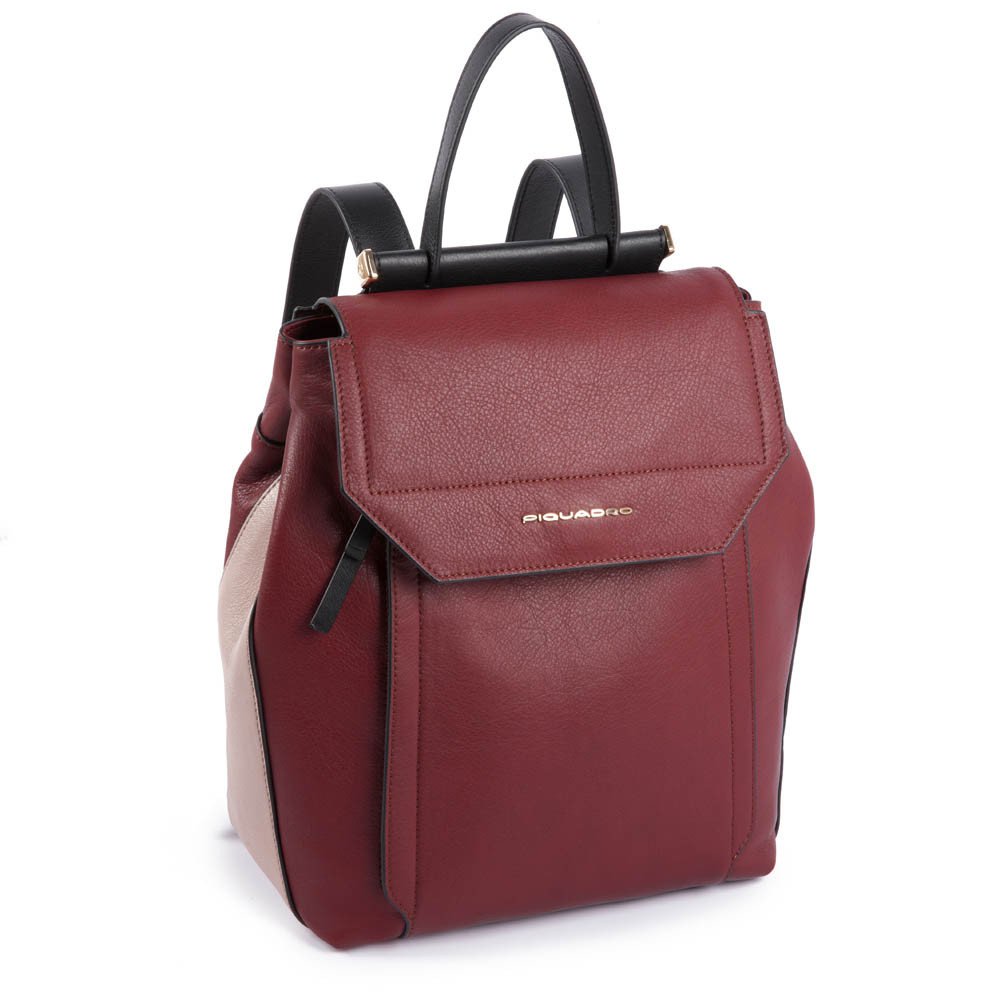 Zaino Con Patta In Pelle Rosso Mattone Piquadro CA4579W92/R