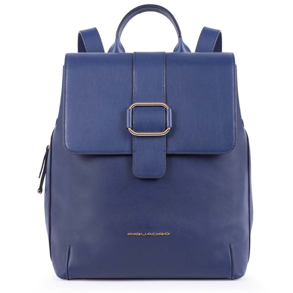 Piquadro Zainetto Donna Espandibile Blu Navy CA4706S102 IN PELLE