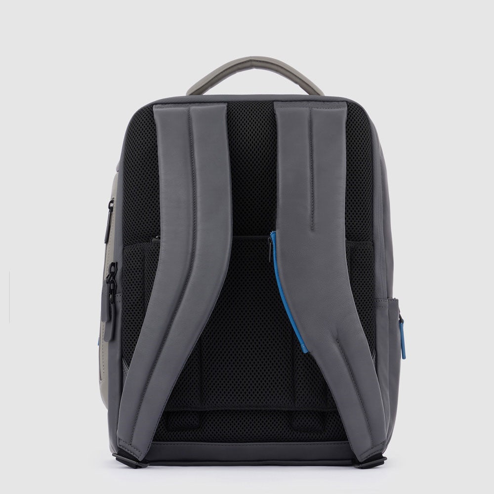 Piquadro CA4818UB00 - Zaino Porta Pc E Ipad® Con Cavo Antifurto Nero-Grigio