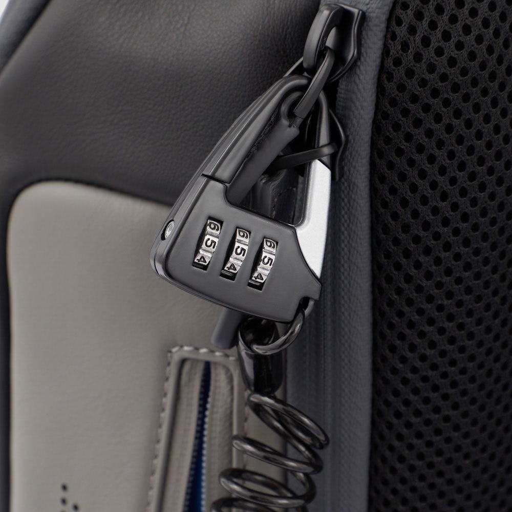 Piquadro CA4818UB00 - Zaino Porta Pc E Ipad® Con Cavo Antifurto Nero-Grigio