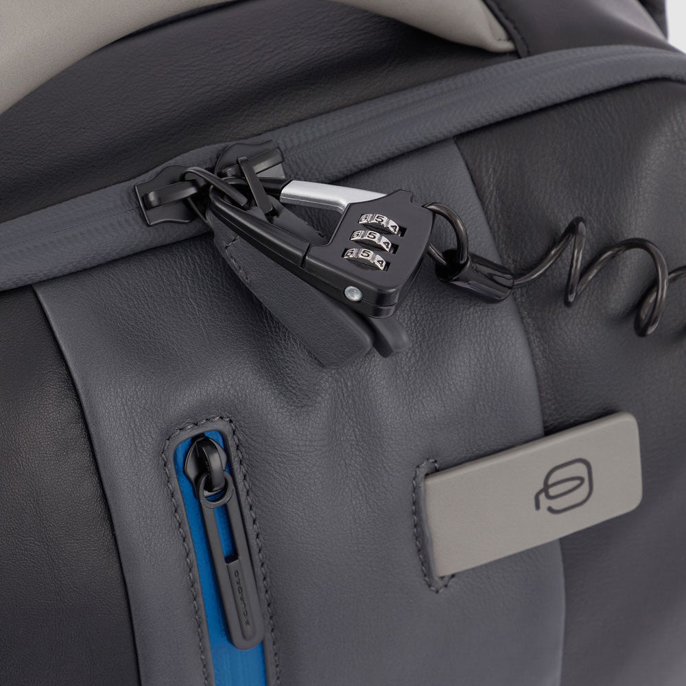 Piquadro CA4818UB00 - Zaino Porta Pc E Ipad® Con Cavo Antifurto Nero-Grigio