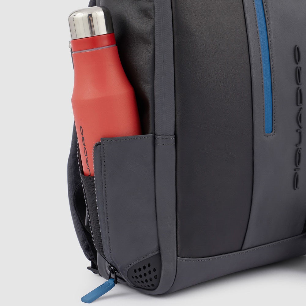 Piquadro CA4818UB00 - Zaino Porta Pc E Ipad® Con Cavo Antifurto Nero-Grigio
