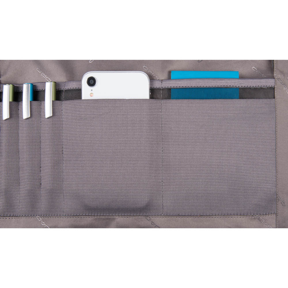 Piquadro Cartella Due Manici In Pelle E Tessuto Nero CA4844W98/N