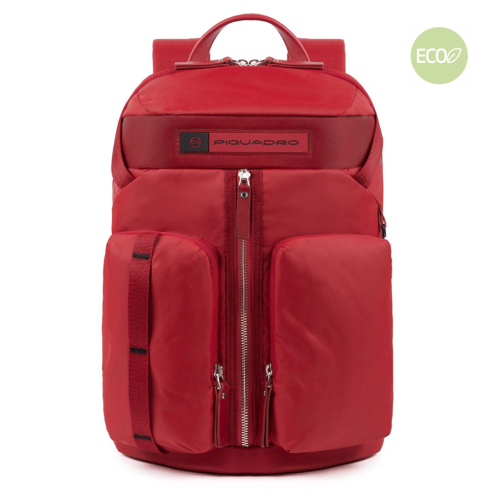 Piquadro Zaino In Nylon Rigenerato Porta Computer Rosso CA5038BIO/R