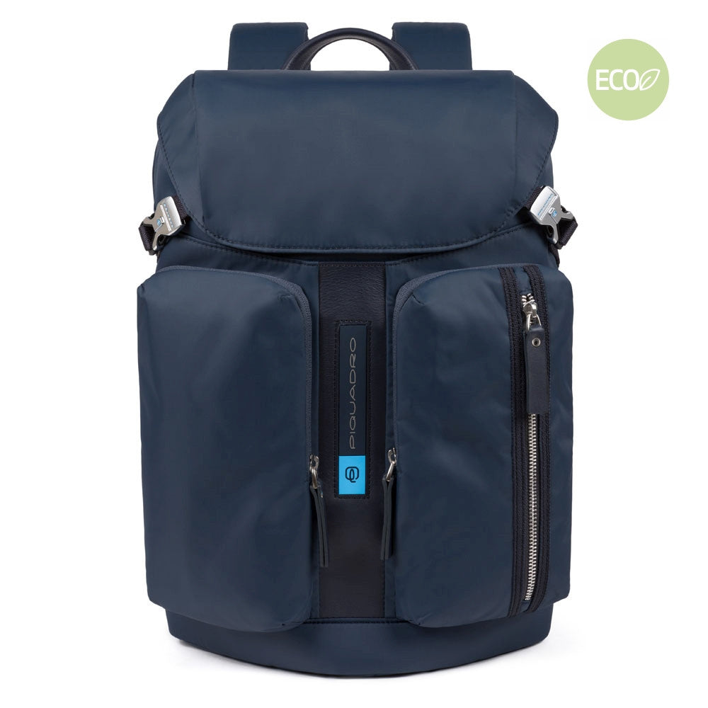 Zaino In Nylon Rigenerato Porta Computer Blu Oltremare Piquadro CA5039BIO/BLU