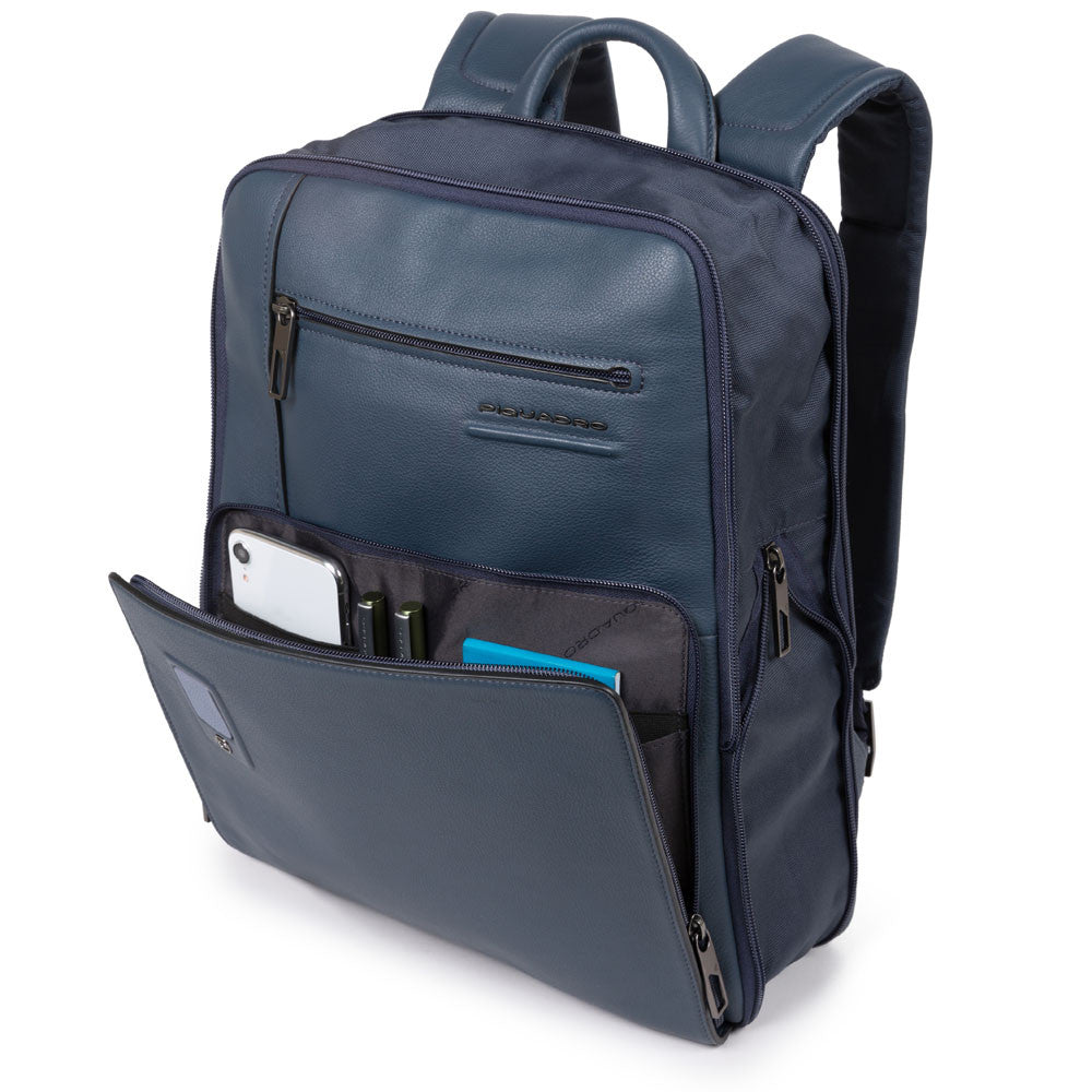 Zaino Sottile Espandibile Personalizzabile Porta Blu Oltremare Piquadro CA5102AO/BLU