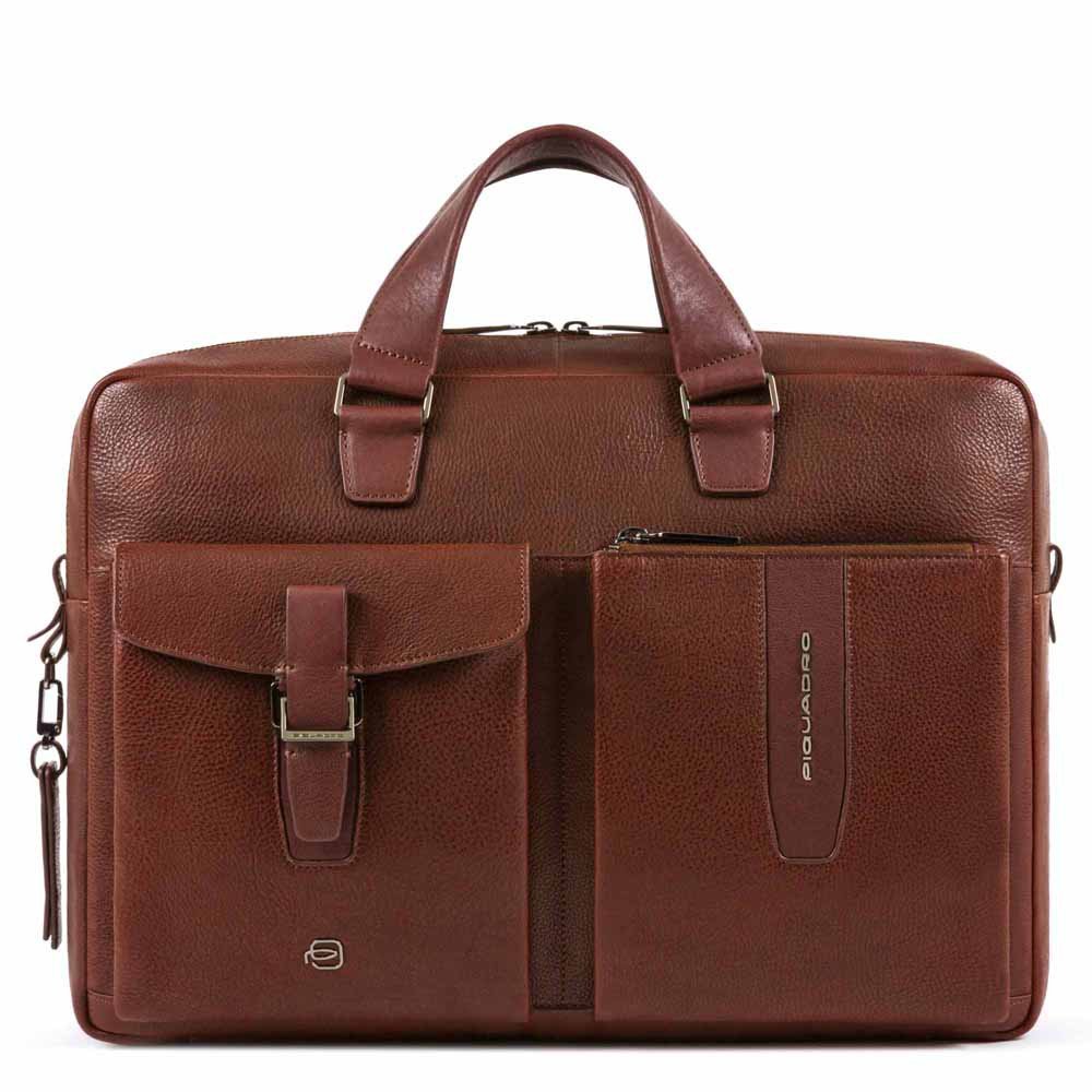 Piquadro Cartella Porta Computer E Porta Ipad A Due Manici Cuoio CA5195W101/CU