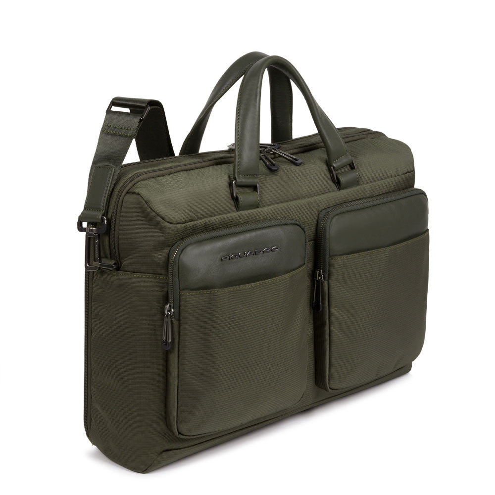 Cartella A Due Manici Porta Computer Piquadro Verde Oliva CA5314S115/VE