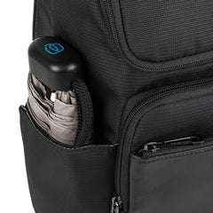 Zaino Porta Computer In Pelle E Tessuto Piquadro Nero CA5316S115/N