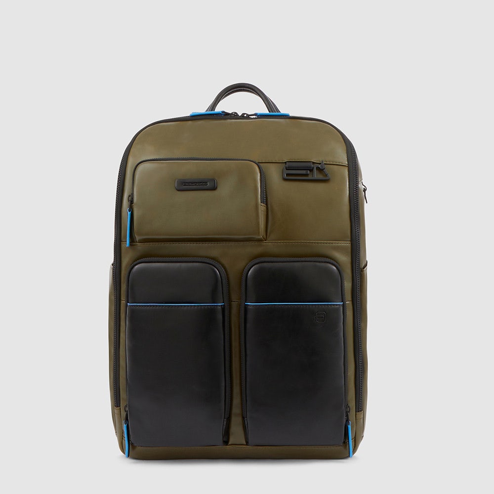 Piquadro CA5381B2V/VEN Zaino Porta Computer Con Porta Bottiglia/Ombrello Verde/Nero