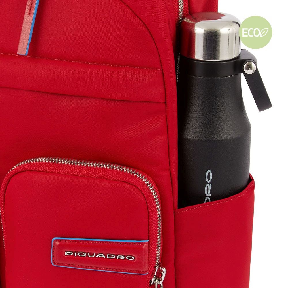 Zaino Donna Piquadro Porta Computer In Tessuto Riciclato Rosso CA5695RY/R