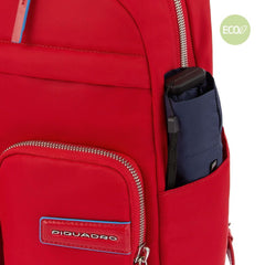 Zaino Donna Piquadro Porta Computer In Tessuto Riciclato Rosso CA5695RY/R