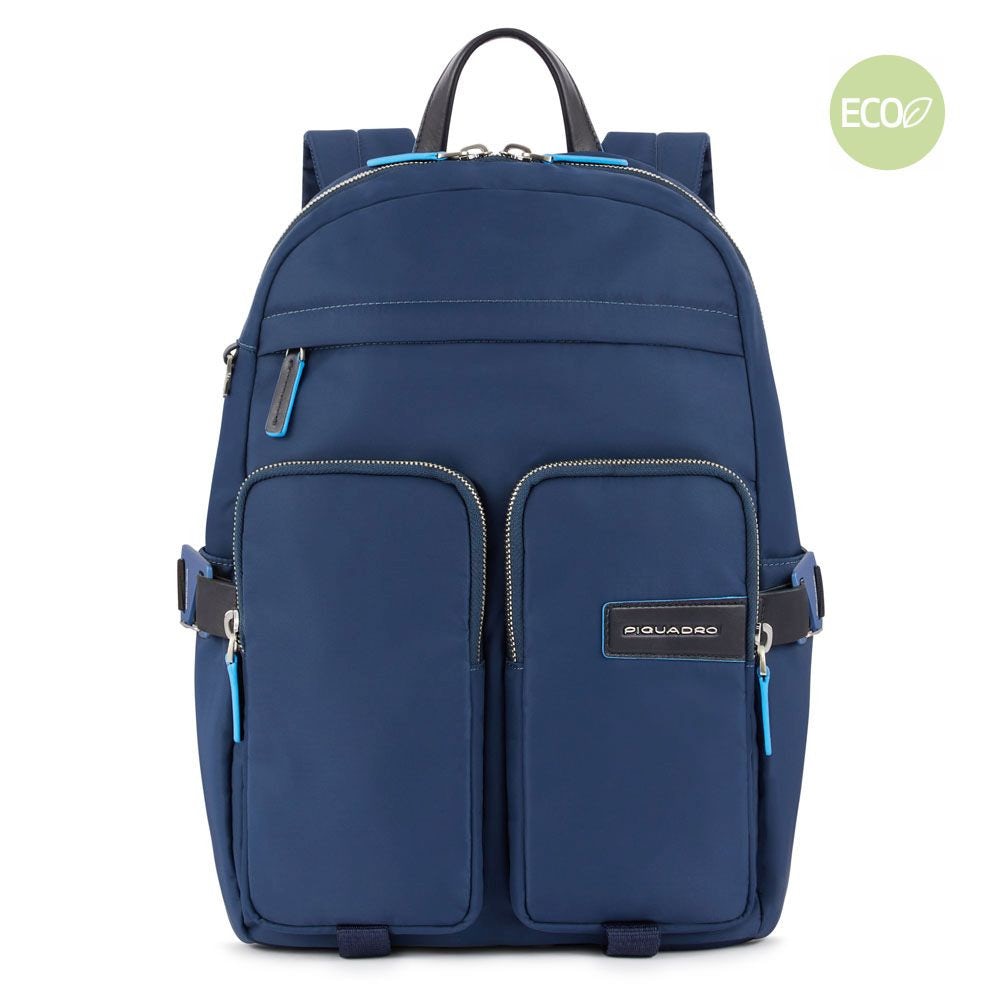 Zaino Piquadro Porta Pc E Porta Ipad In Tessuto Riciclato Blu Notte CA5699RY/BLU