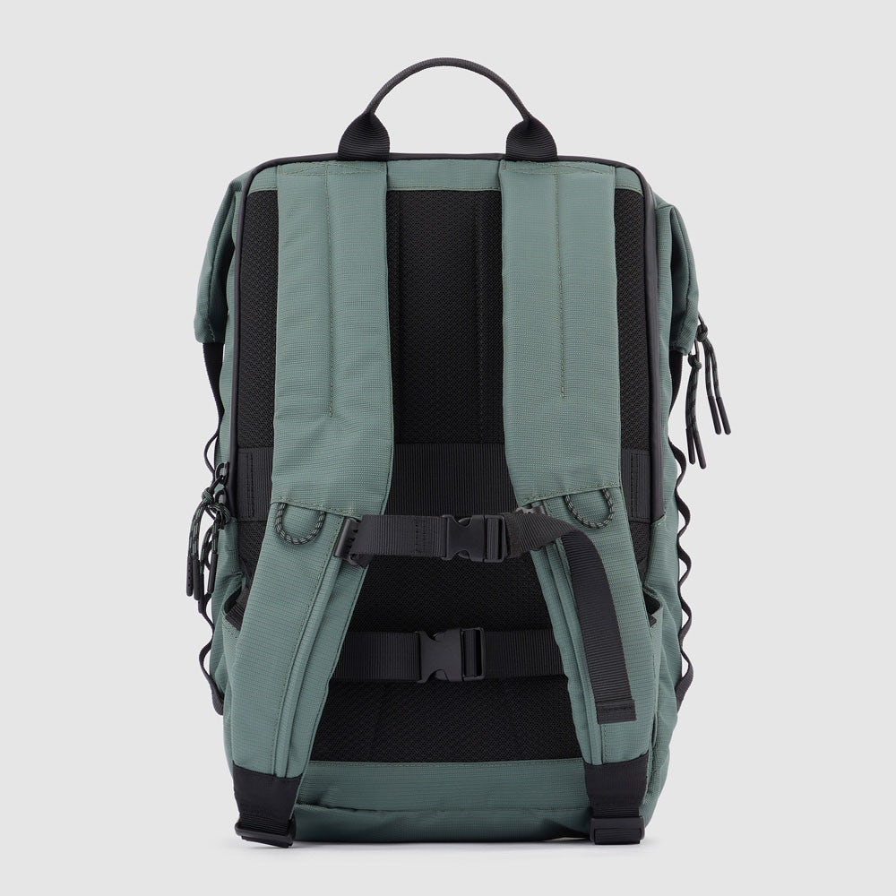 Piquadro CA5838W114 - Zaino Porta Computer 14" In Tessuto Riciclato Verde Oliva