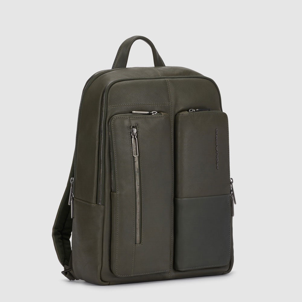 Piquadro CA5884W116 - Zaino Porta Computer 14" E Porta Ipad® Verde Militare