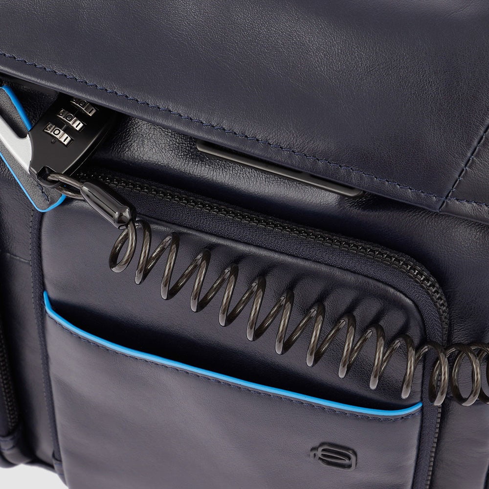Piquadro CA5942B2V - Messenger Roll Top Porta Computer 14" E Ipad®Pro Blu Notte