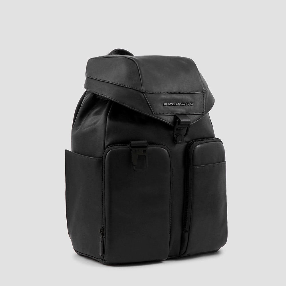 Piquadro CA5987S123/N Zaino Porta Computer 14" Con Cinghia Pettorale Nero