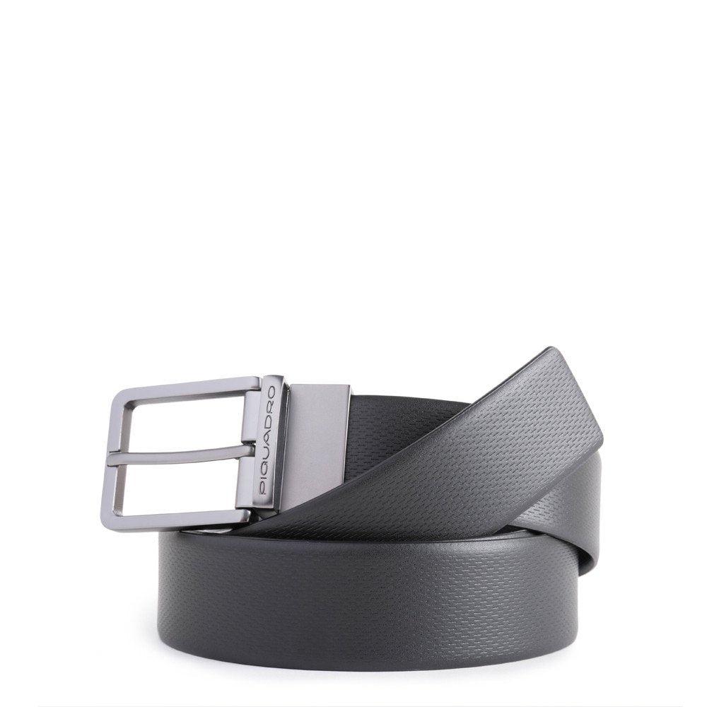 Cintura Uomo Reversibile Con Fibbia Ad Ardiglione Nero/blu Piquadro CU5267C79/NBLU