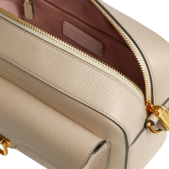 Coccinelle Beat Large Borsa in Pelle Colore Beige
