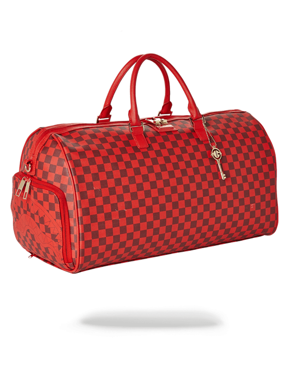 Sprayground Sharks In Paris Duffle Borsone (Red Checkered Edition) 910D2769NSZ