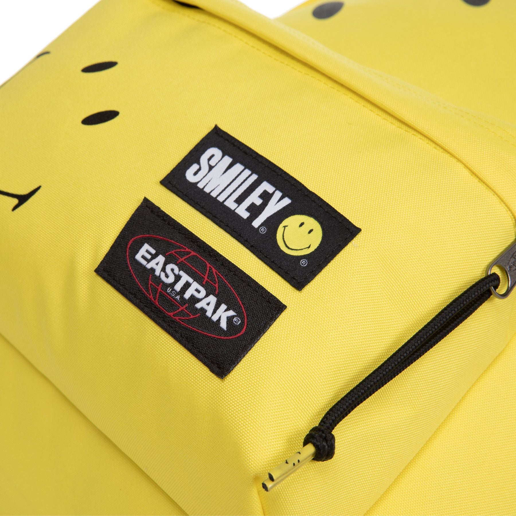 Eastpak Padded Pak'r® Smiley Big eastpak zaino unisex in tessuto giallo fluo con logo smile frontale EK620A92