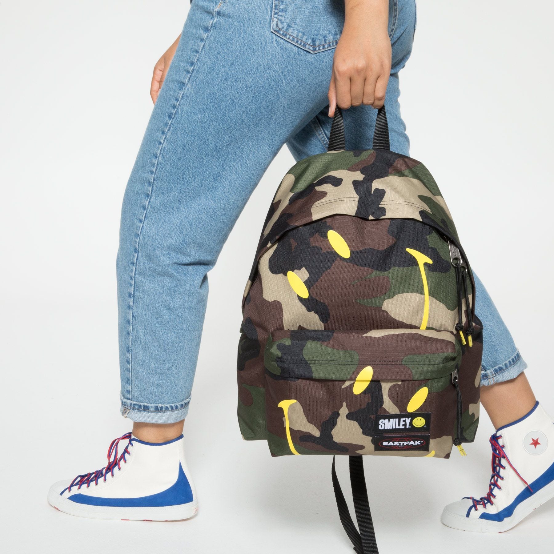 Eastpak Padded Pak'r® Smiley Camo zaino eastpak unisex mimetico con logo smile frontale EK620A93 