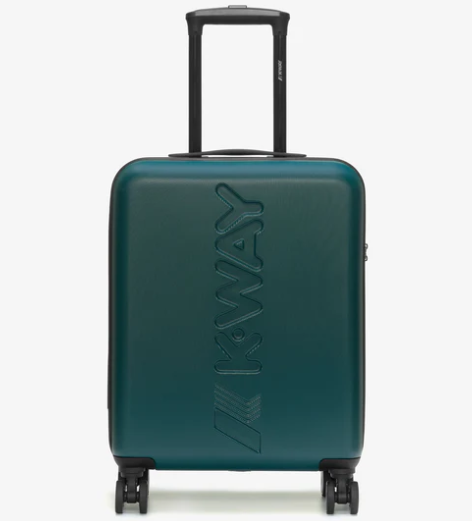 De Santis Trolley da viaggio rigido K-Way verde petrolio  K11416W-L25 - Il compagno perfetto per viaggiare in cabina