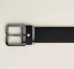 MONTBLANC CINTURA DA 35 MM IN PELLE NERA 199648