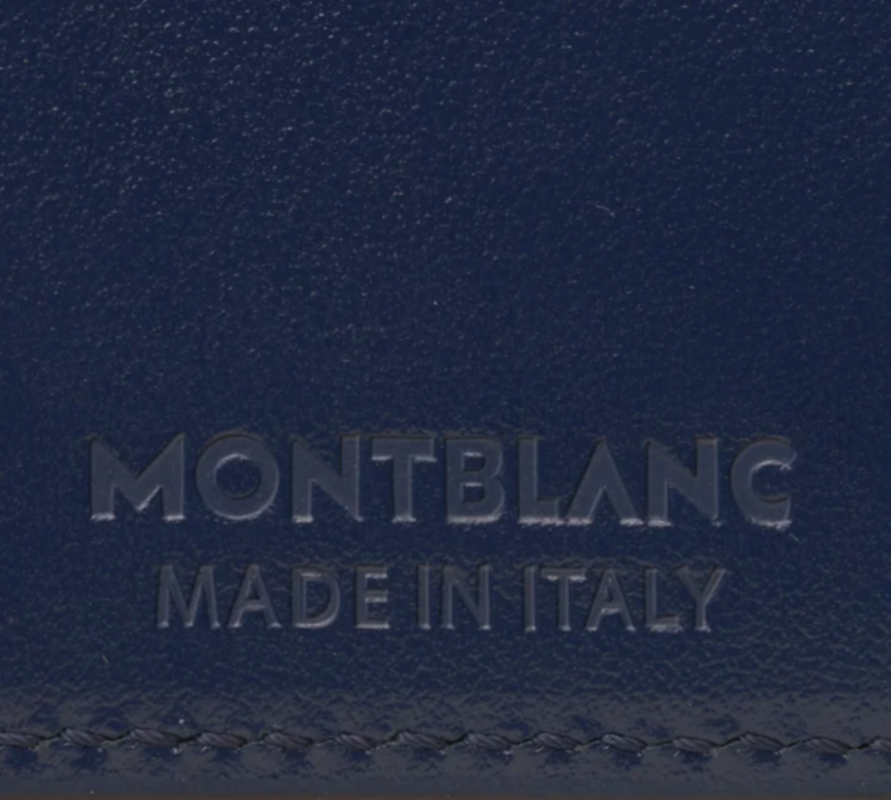 De Santis Portafoglio Montblanc Meisterstück Blu Inchiostro 131934, Portafoglio a 4 scomparti in pregiata pelle morbiba e lussuosa