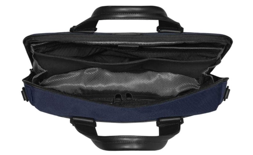 Borsa portadocumenti sottile My Montblanc Nightflight blu 124144