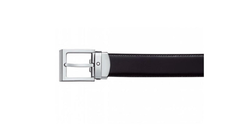 Cintura Montblanc reversibile regolabile nera/marrone 128142