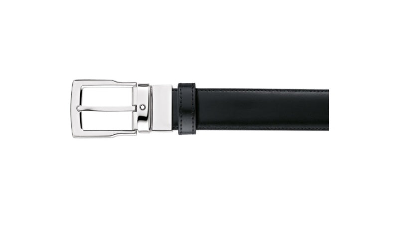 Cintura Montblanc reversibile regolabile nera/marrone 128138