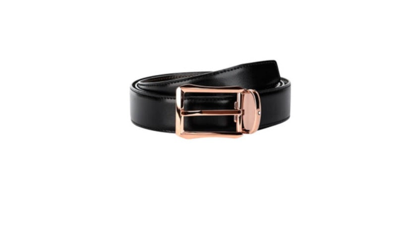 Cintura Montblanc reversibile regolabile nera/marrone 118427